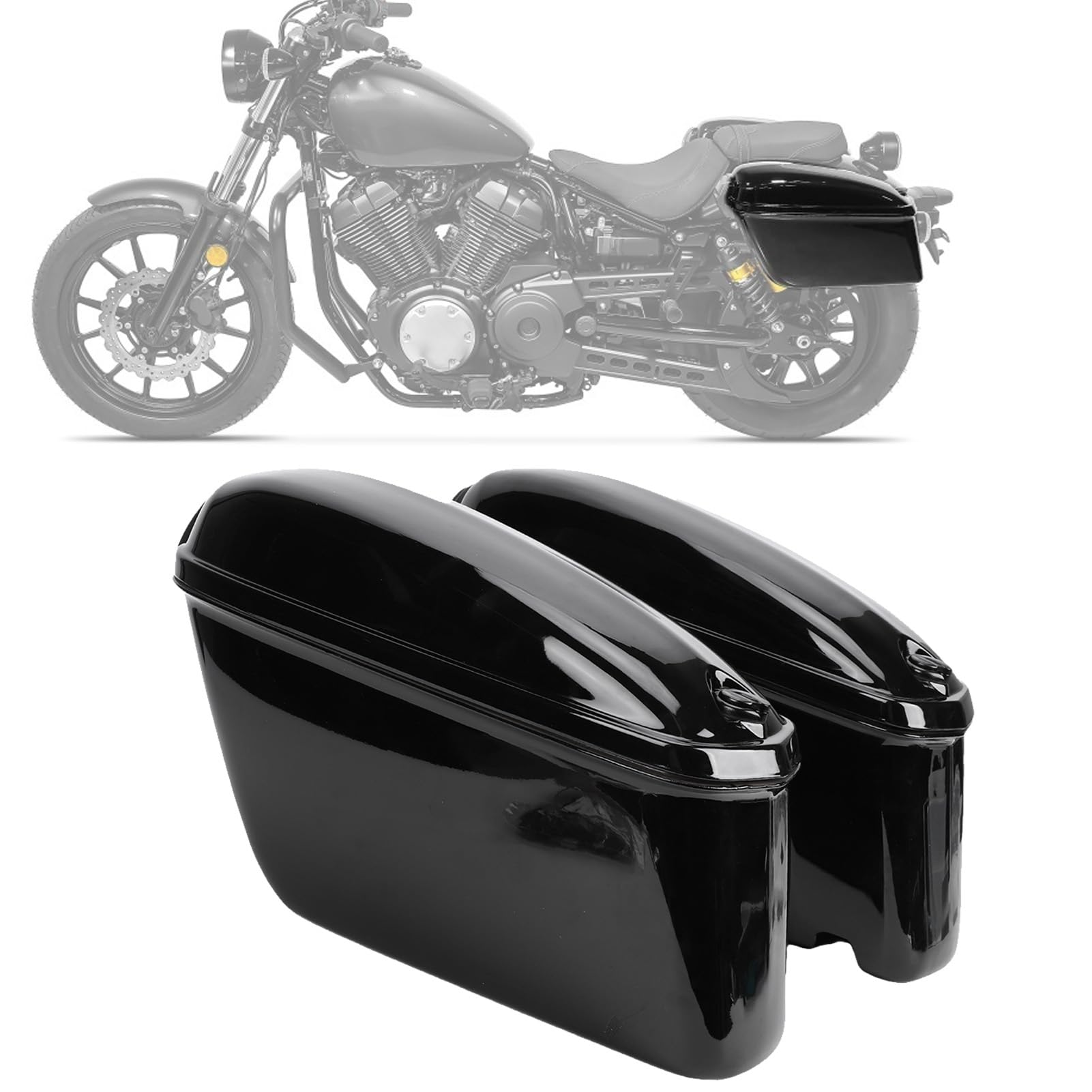 Wakects Motocyklowe Twarde Sakwy 22L, Zamykane Boczne Kufry