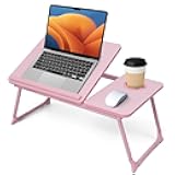 Lap Desk for Couch/Sofa/Floor, 5-Angle Adjustable Bed Desk with Foldable Legs &Cup Holder, Light Weight Bed Tray Table for Writing/Eating/Reading, Portable Laptop Stand for Adults, Kids