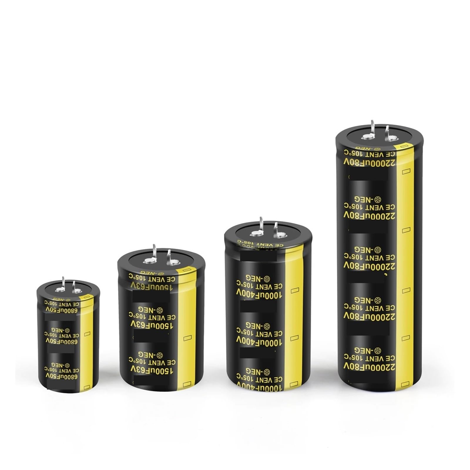 2 sztuki 100 V kondensator wzmacniacz kondensator elektrolityczny 2000 godzin 105 ℃ odpowiedni do filtra/audio/klimatyzacji/HiFi / kondensatora mocy (rozmiar: 100V4700UF 30x50)