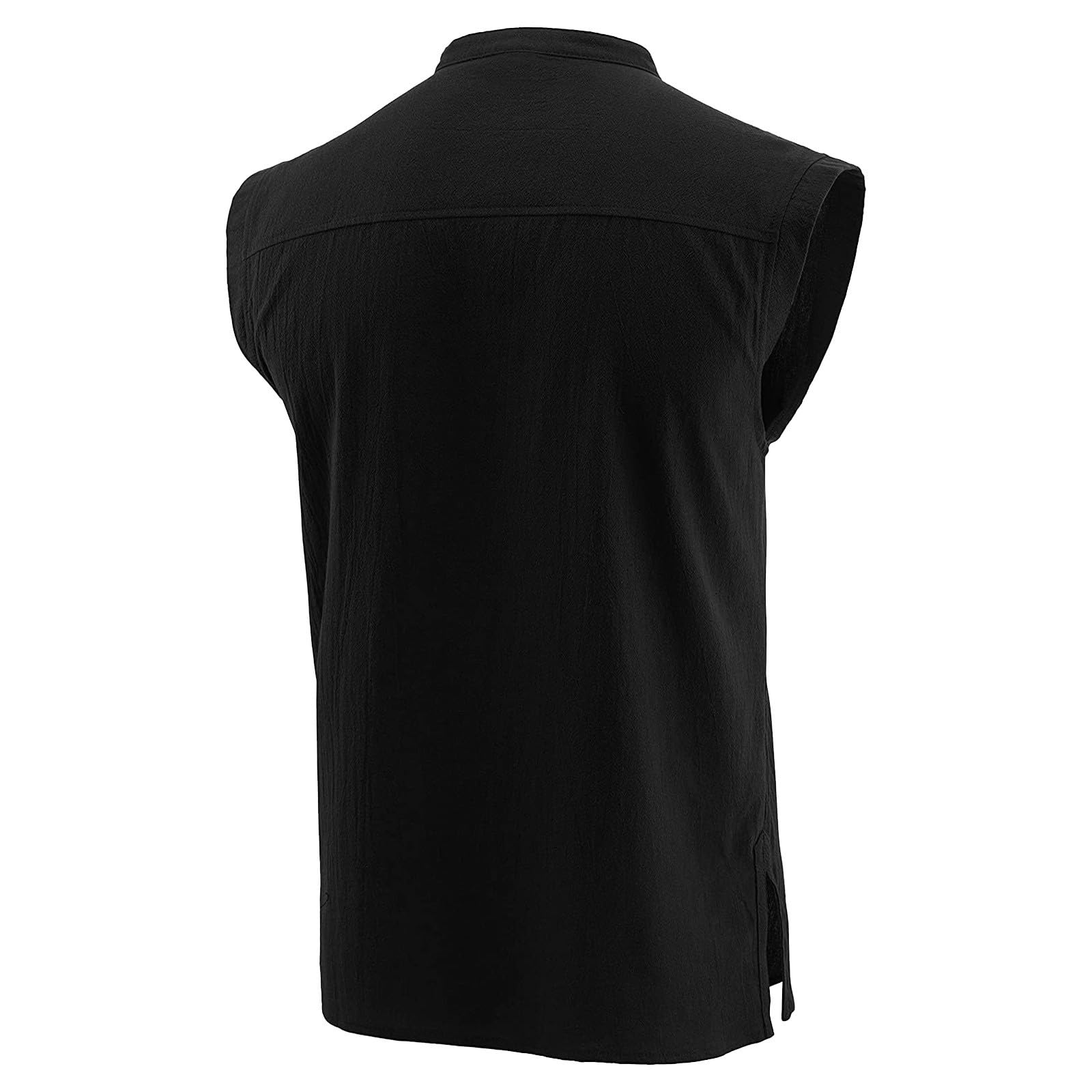 Top da uomo in lino, gilet vintage con lacci, gilet medievale, in cotone e lino, per il tempo libero, Henley Shirt da uomo, top rinascimentale, steampunk pirata, costume Viking