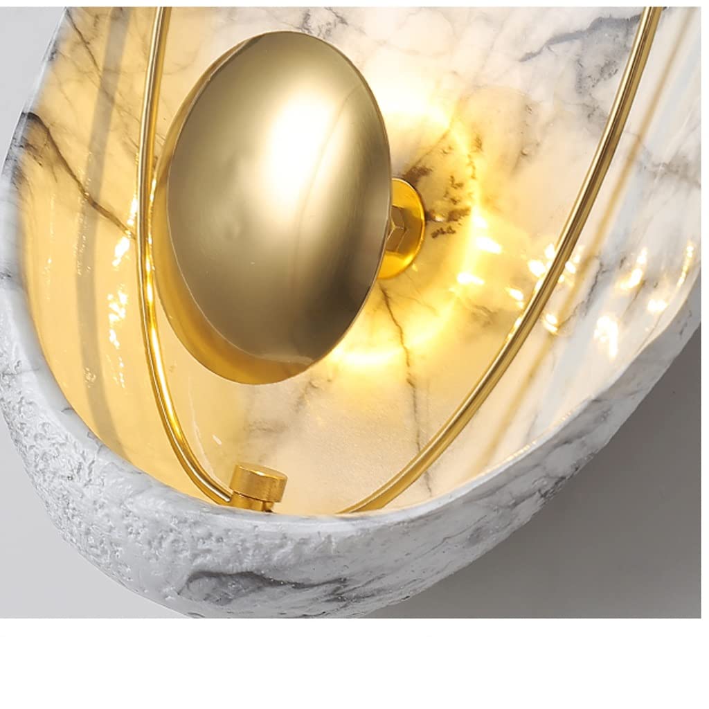 MDybf Lámpara de Pared LED con Forma de Concha, iluminación Creativa para TV, Fondo de Pared, mesita de Noche, lámpara de Pared nórdica para el hogar (Color: Svart) Journey