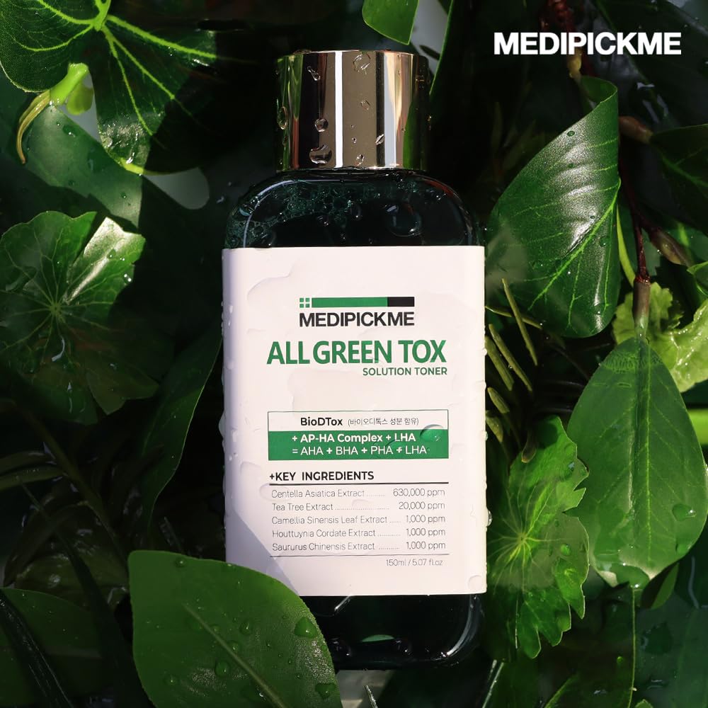 All Green Tox Solution - Tónico de 6.76 onzas líquidas, tóner Cica, rutina diaria suave de cuidado de la piel para un efecto calmante e hidratante