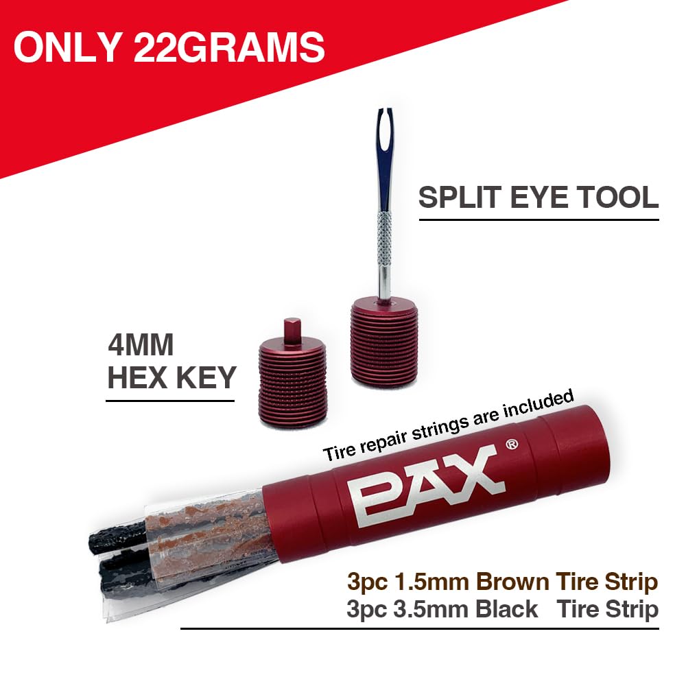 Kit Reparo Pneu Sem Câmara PAX - Inclui Chave Sextavada 4mm