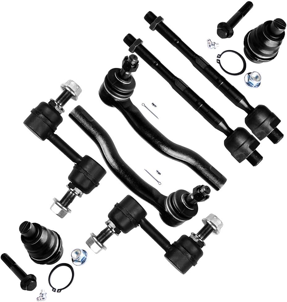 SCITOO 8pcs Front Suspension Kit Inner Outer Tie Rod Ends Sway Bar Links Lower Ball Joints fit for INFINITI QX56 for INFINITI QX80 for Nissan Armada for Nissan Pathfinder Armada for Nissan Titan
