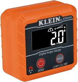 Klein Tools 935DAG Medidor digital eletrônico de nível e ângulo, mede 0 – 90 e 0 – 180 graus, mede e define ângulos