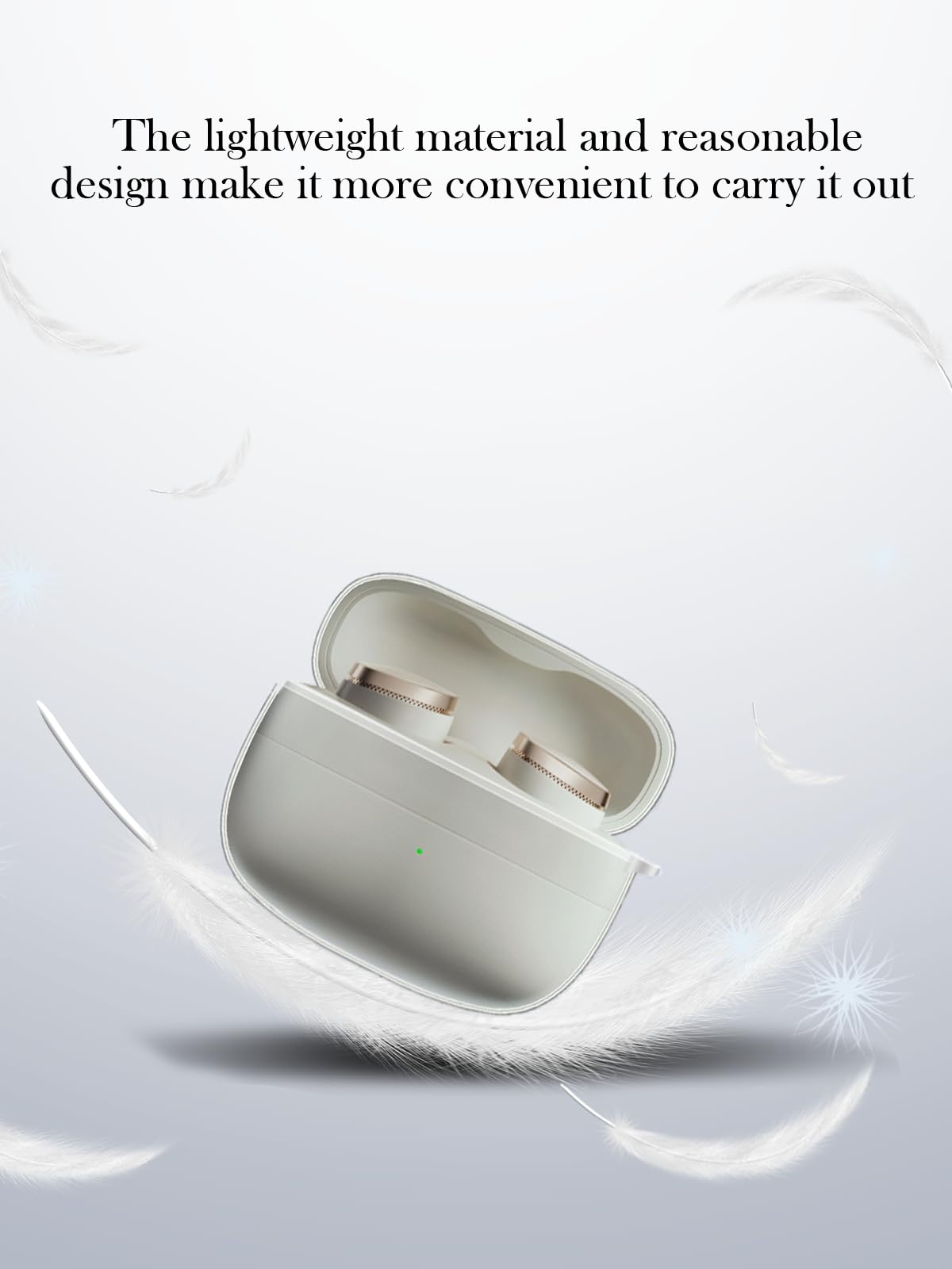 Schutzhülle für Bowers & Wilkins Pi8 kabellose Ohrhörer, weicher Schutz, stoßfest, BOVUGAC hohe Transparenz, TPU, niedliches Cartoon-Design, mit Schlüsselanhänger, Reinigungsset und Umhängeband für B