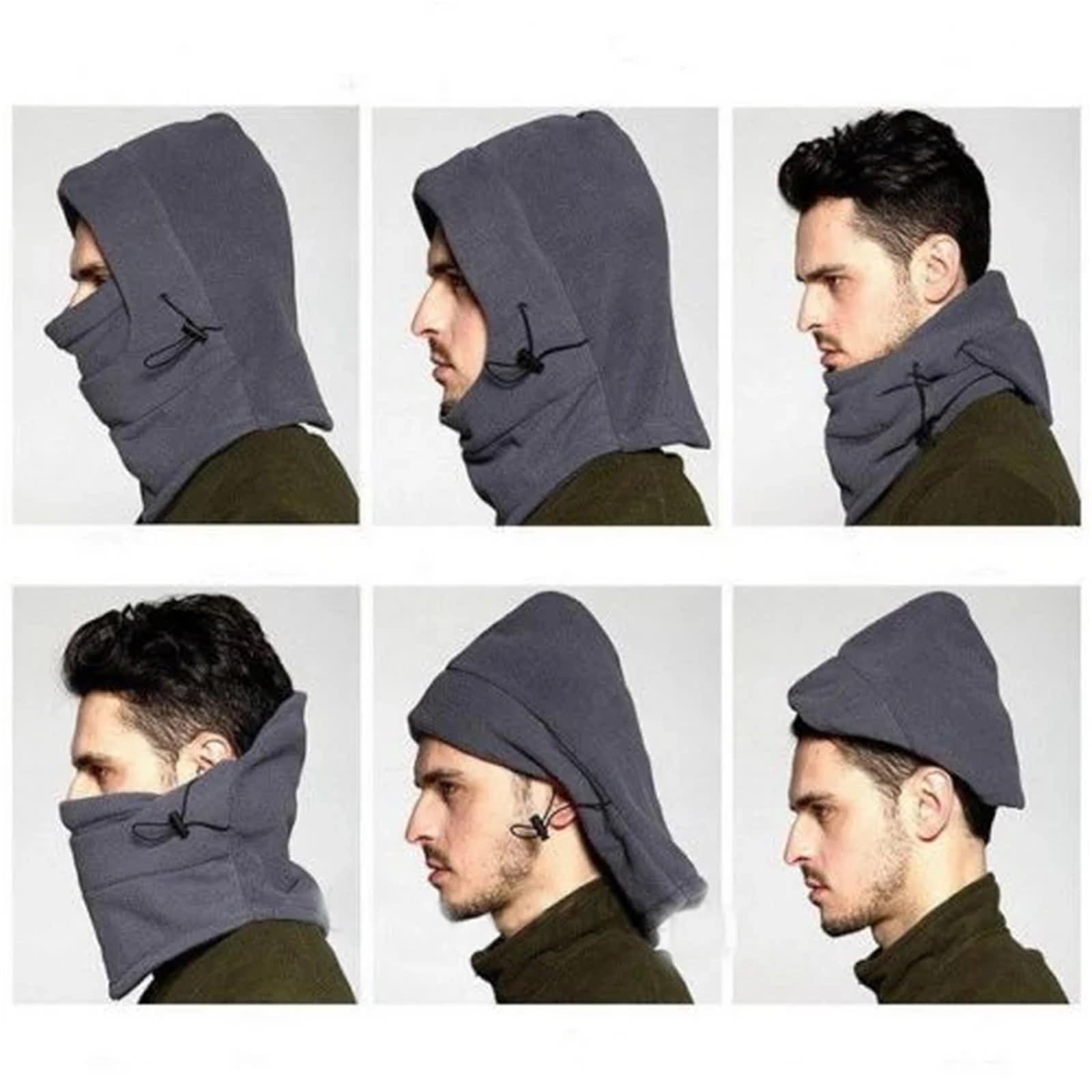 Masque De Cyclisme 2 pièces cagoules hommes femmes chapeau à capuche cache-cou randonnée écharpes en plein air cyclisme masque Ski coupe-vent capuche masque épaissi protection chaud Écharpe Pour La Mo