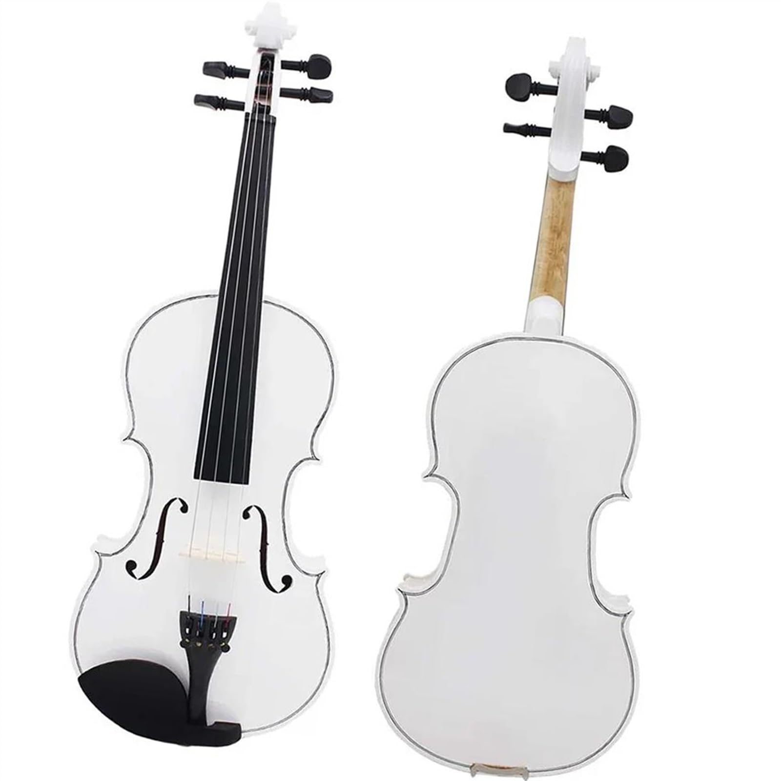 violino per principianti Violino 4/4 Adatto Per Principianti Set Di Violini Per Studenti Violino Bianco Con Custodia Corde Per Arco Accessori Per Poggiaspalla (Color : 4-4 violin)