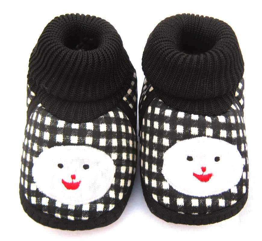 Baby Footwear's| Baby First Walk Shoes| Stylish Shoes for Baby Boys and Girls| 0-12 Months Age| Infant Shoes for Newborn| Anti- Slip Soft Shoes| Shoes for Kids Black