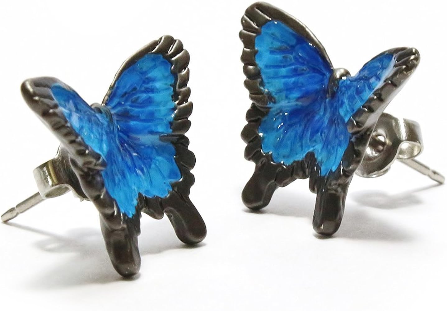 Amazon | 蝶 青 ピアス 可愛い パルナートポック公式 Palnart Poc