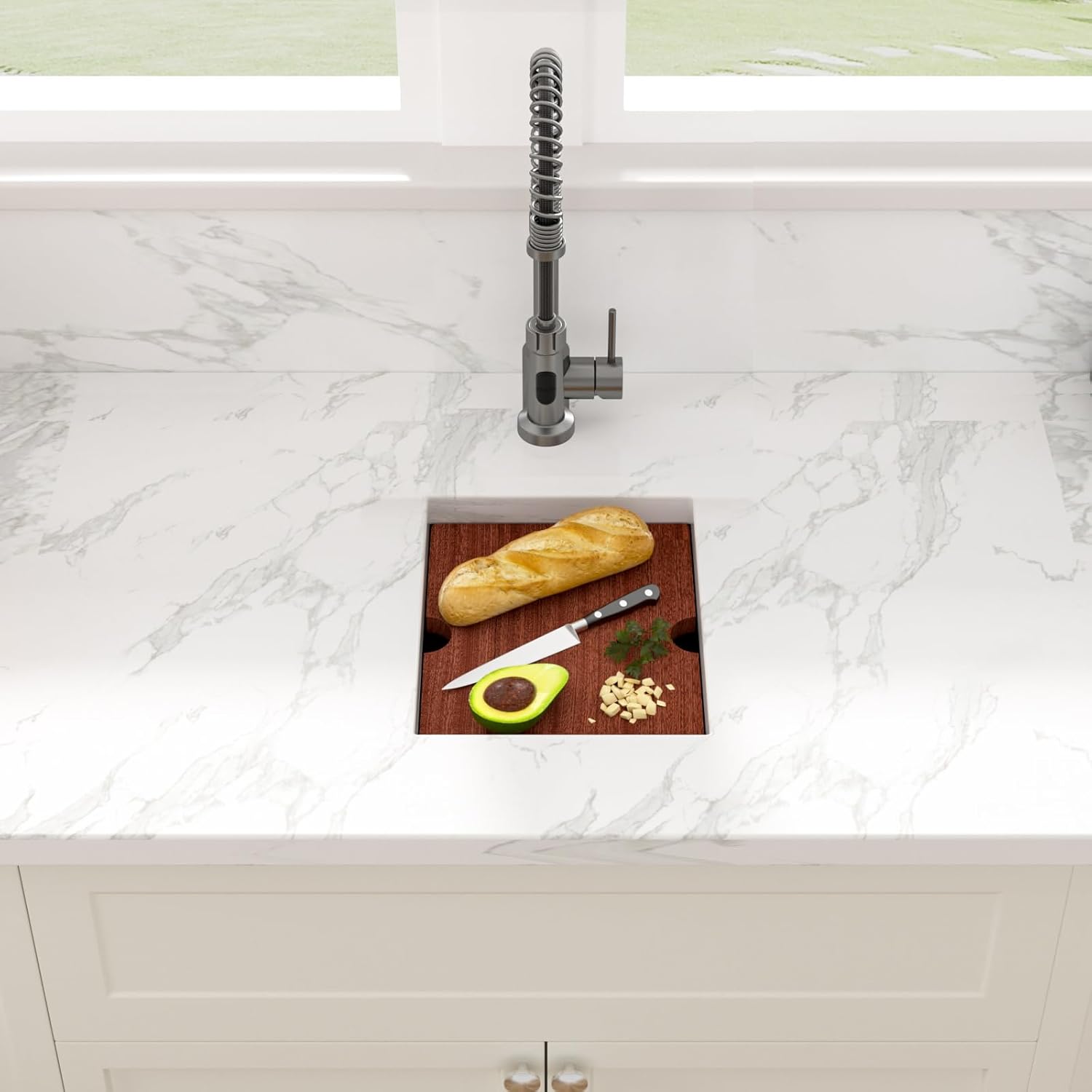 Sarlai 12 Black Bar Sink - 12 x 15 Inch Undermount Workstation Bar Prep Sink Gunmetal Black Undermount Single Bowl Small Bar Outdoor 16 Gauge Stainless Steel RV Kitchen Sinks Basin
