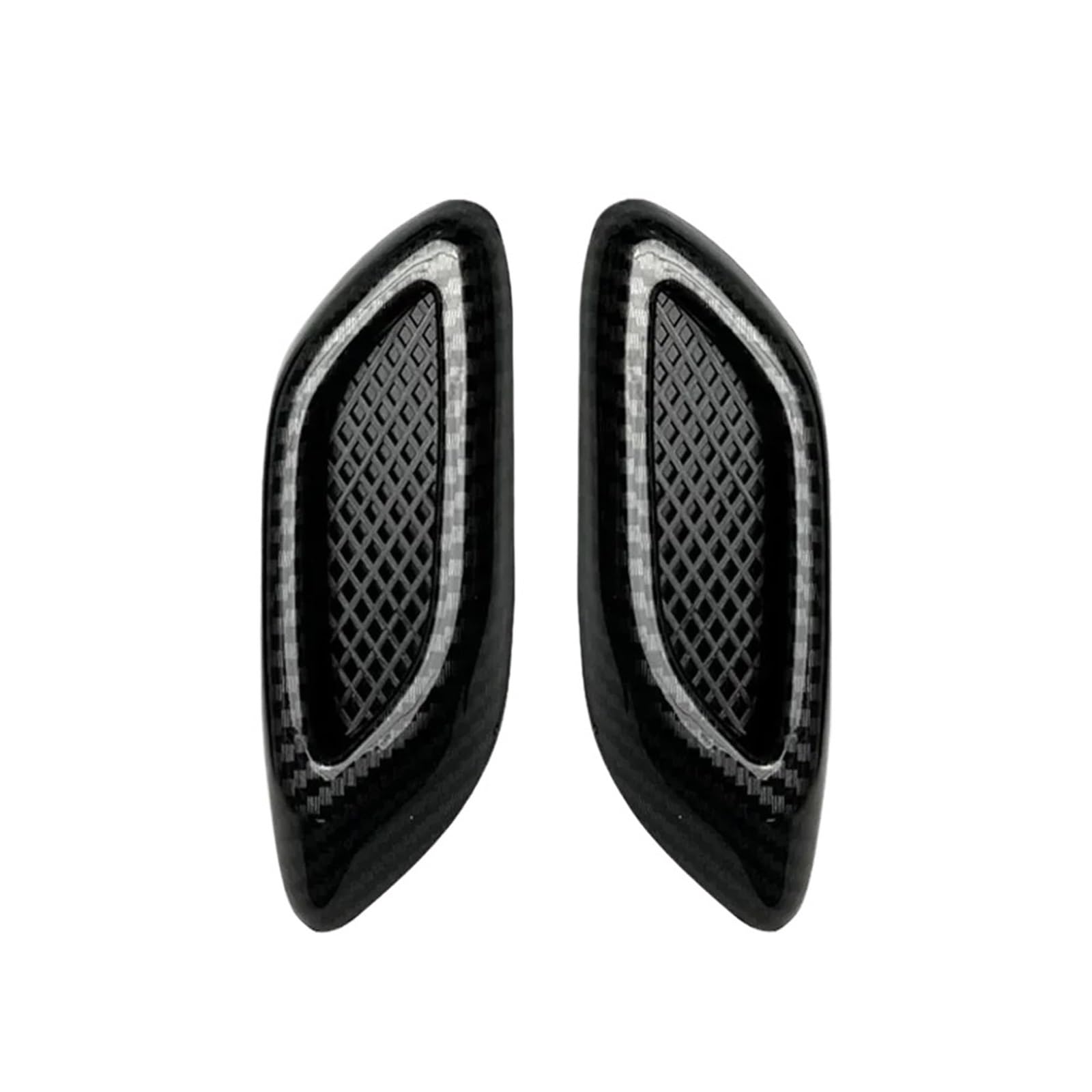 FLFHDUP Side Vent Decor Sticker Air Grill Bonnet Vent Car Hood Aerator Decorative Intake Auto Side Flow Decal Bumper Decoration Cover Car Fender Side Vents(2Pcs Carbon Fiber)