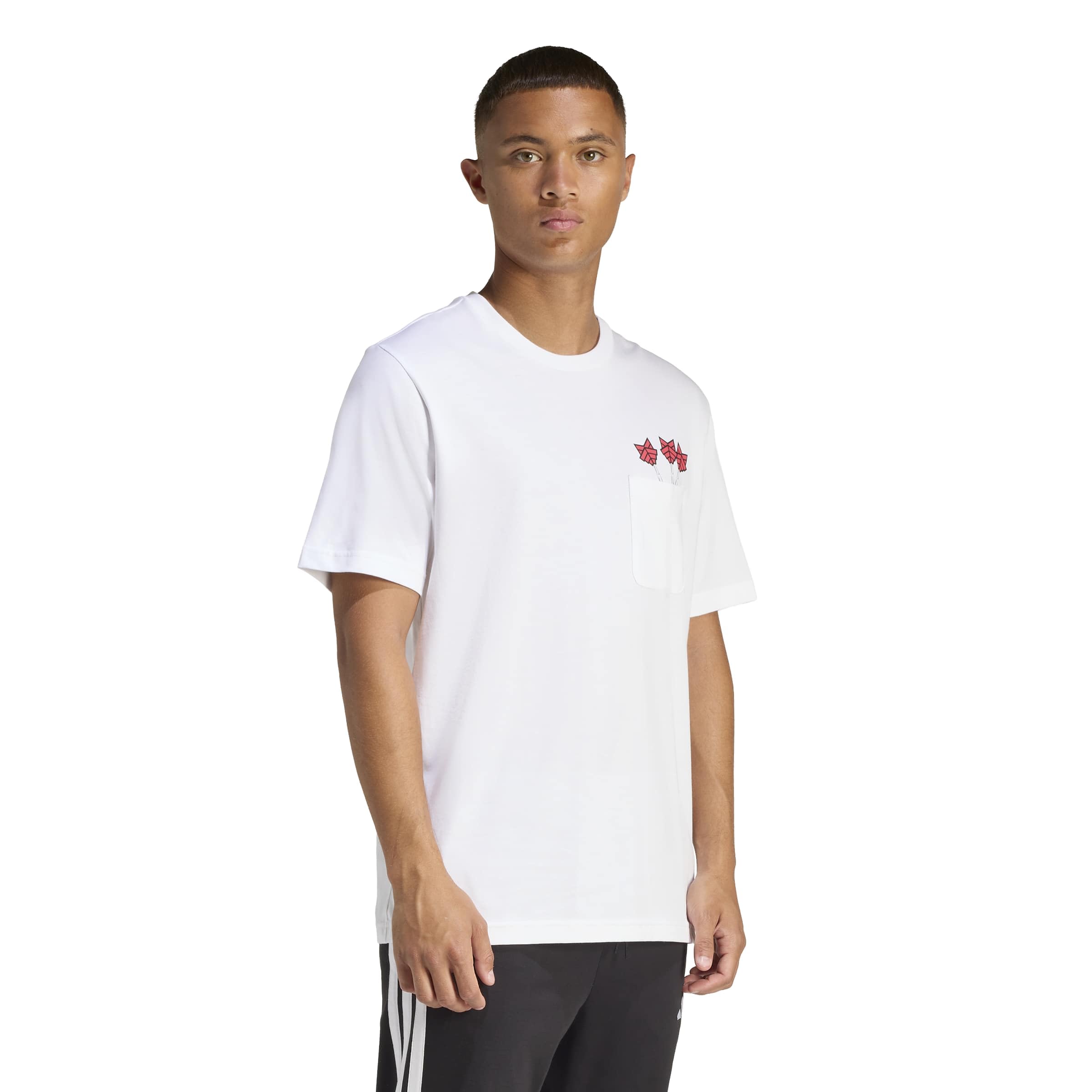adidas Men's Novelty Dart Graphic T-Shirt, White, L
