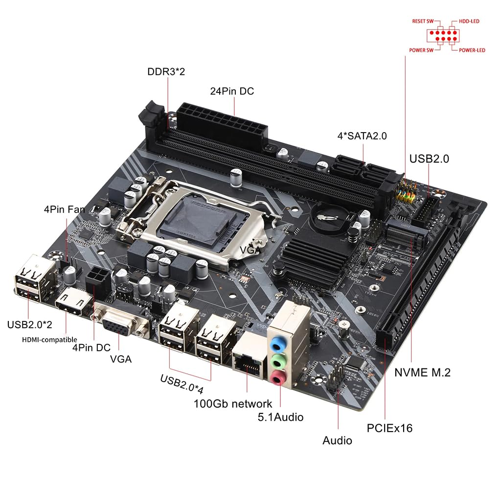 Amazon | JMT H61-S 16GB マザーボード LGA1155 ピン DDR3
