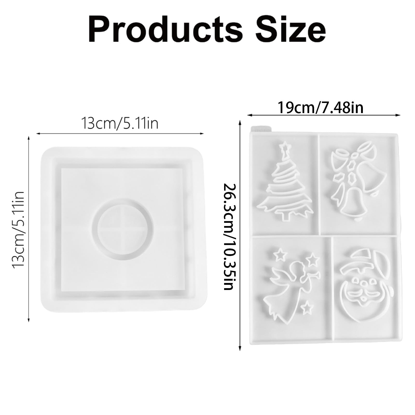 Moule en silicone multi-usages en forme de maison - Moules en silicone pour décoration en plâtre - Moule détaillé 3D pour maison de Noël - Moule de décoration de mariage