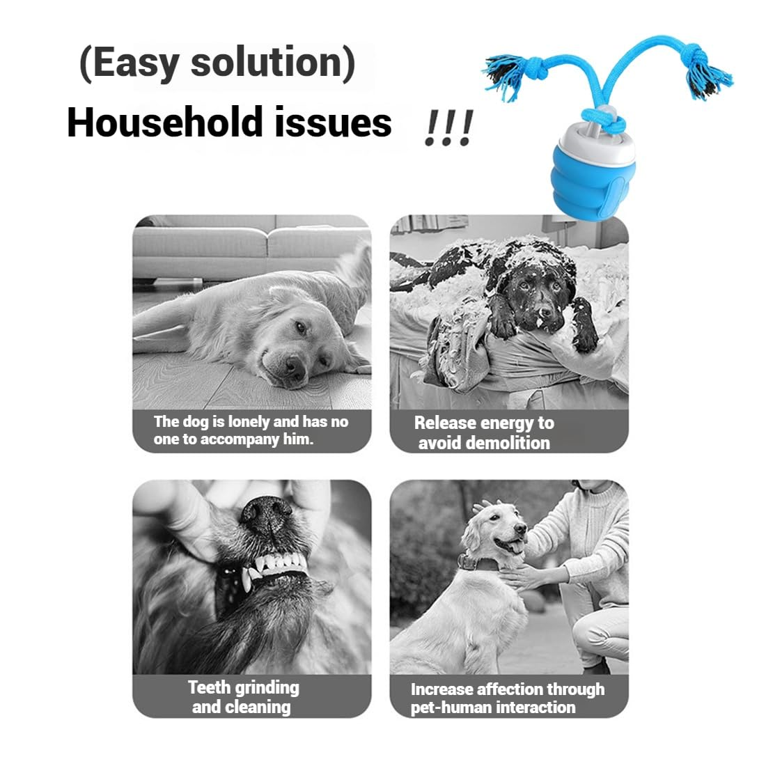 Juguetes interactivos para perros 2026, juguete para perros en movimiento con activación por movimiento, juguete para perros Chase Buddy, tres modos con brillo, juguete masticable duradero