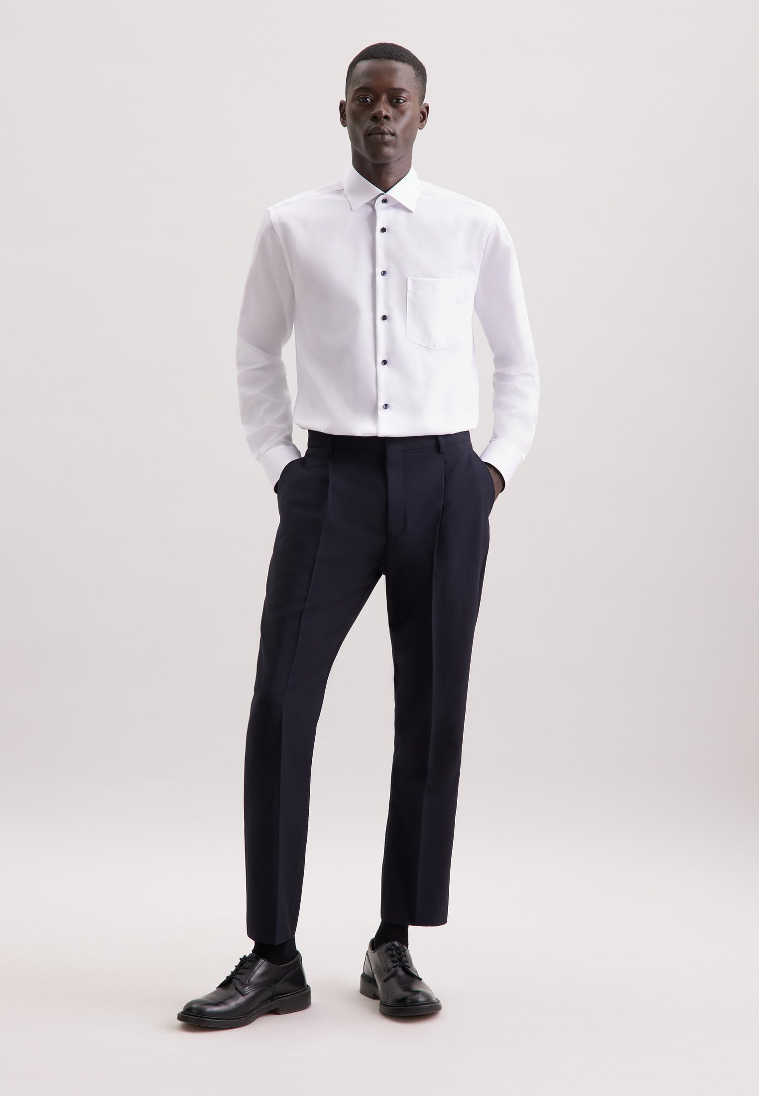 Seidensticker Shaped Fit Langarm Business-Hemd Camicia Uomo