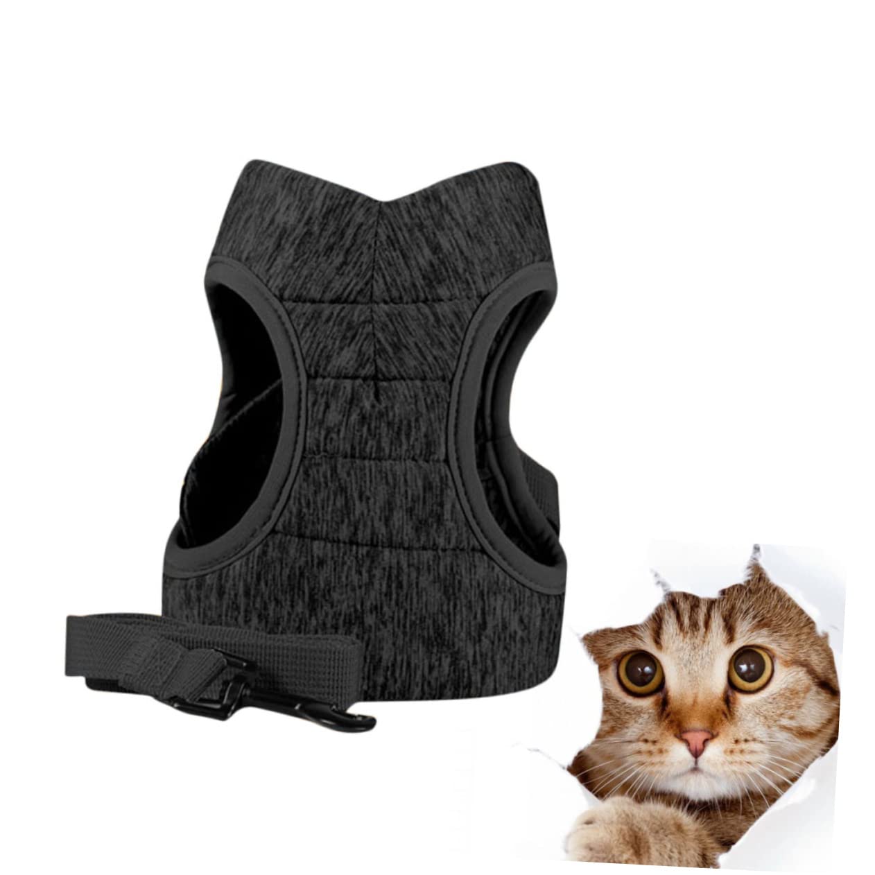 INOOMP 3pièces pour Chat Léger Et Confortable Harnes Maille Respirante pour Chats Adultes Accessoire Chic Et Pratique pour Promenade Toute Sécurité