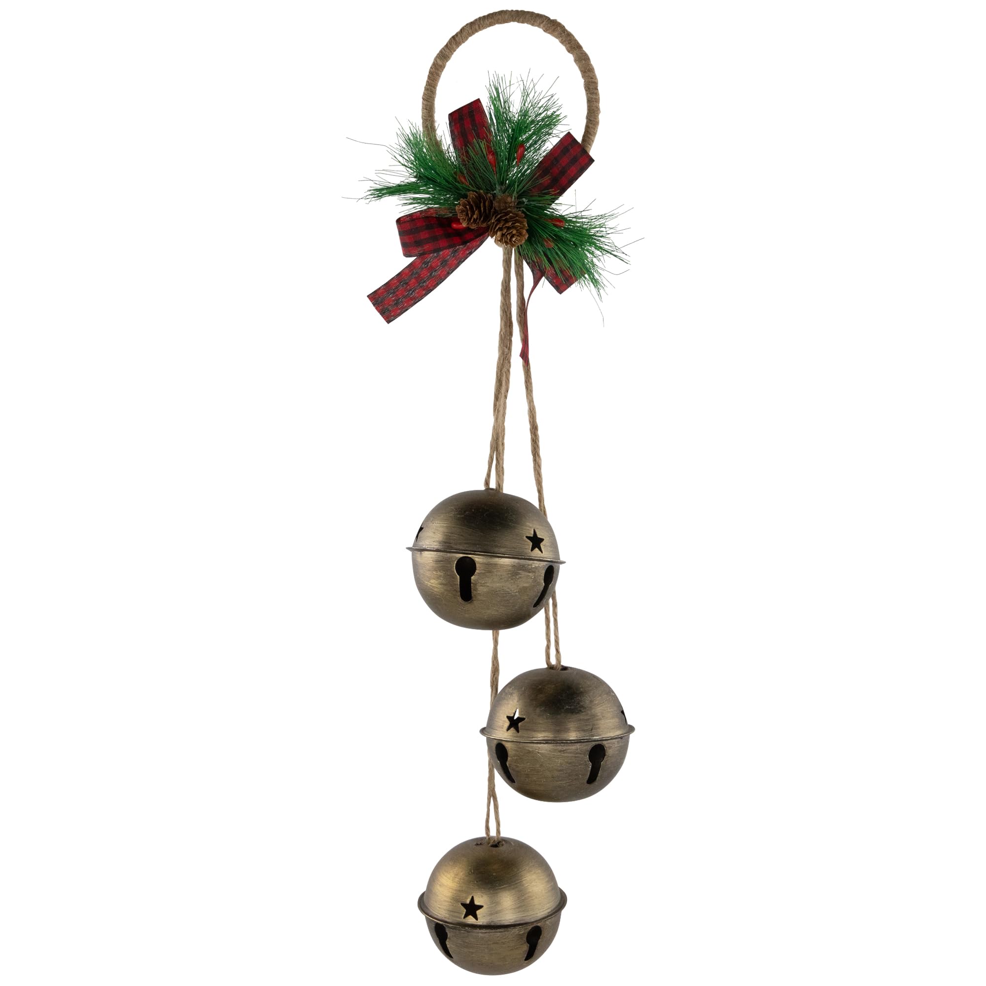 Amazon.com: Jingle Bells with Plaid Bow Hanging Christmas