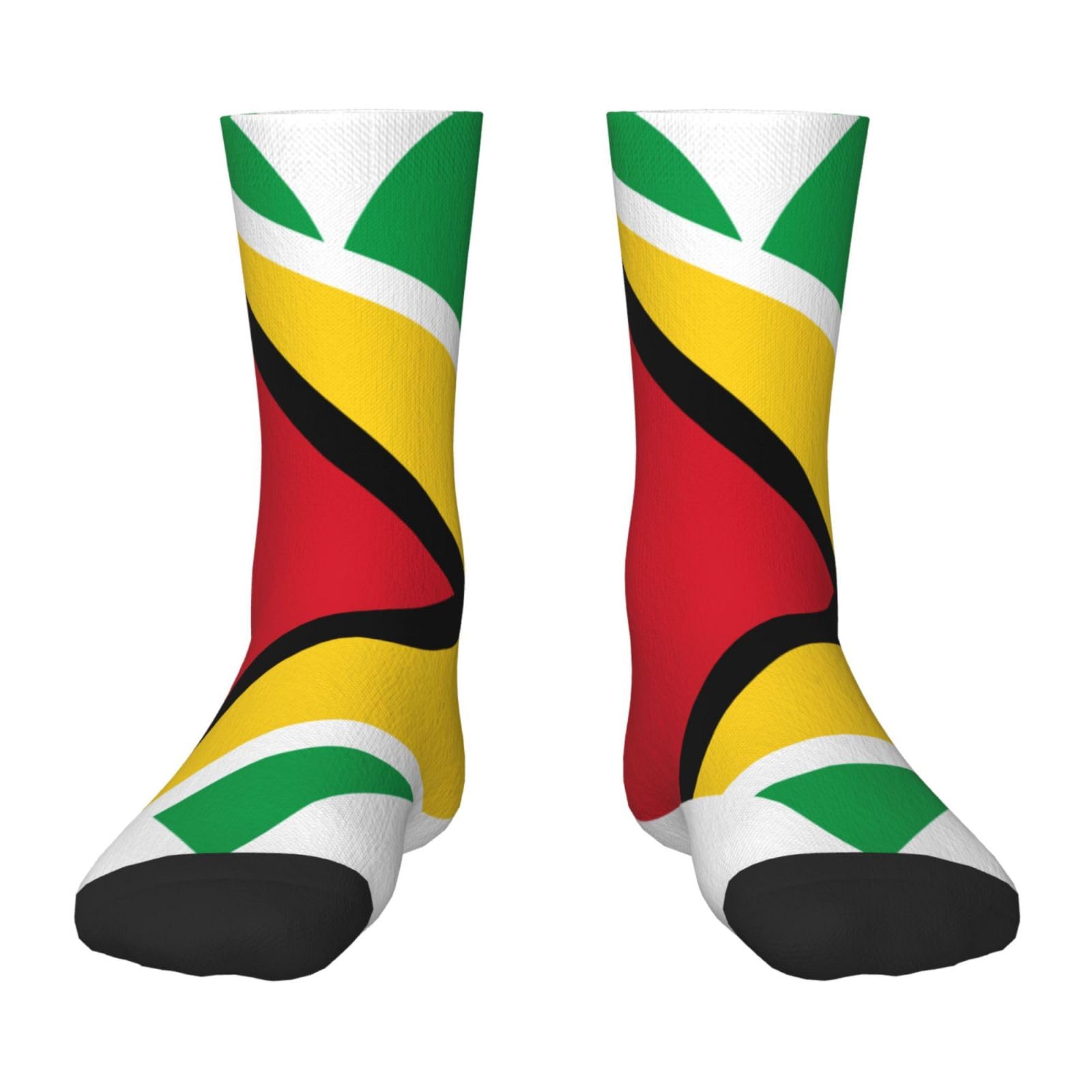 Oudrspo Love Guyana Flag Funny Socks For Men Funky Crazy Cool Colorful Patterned