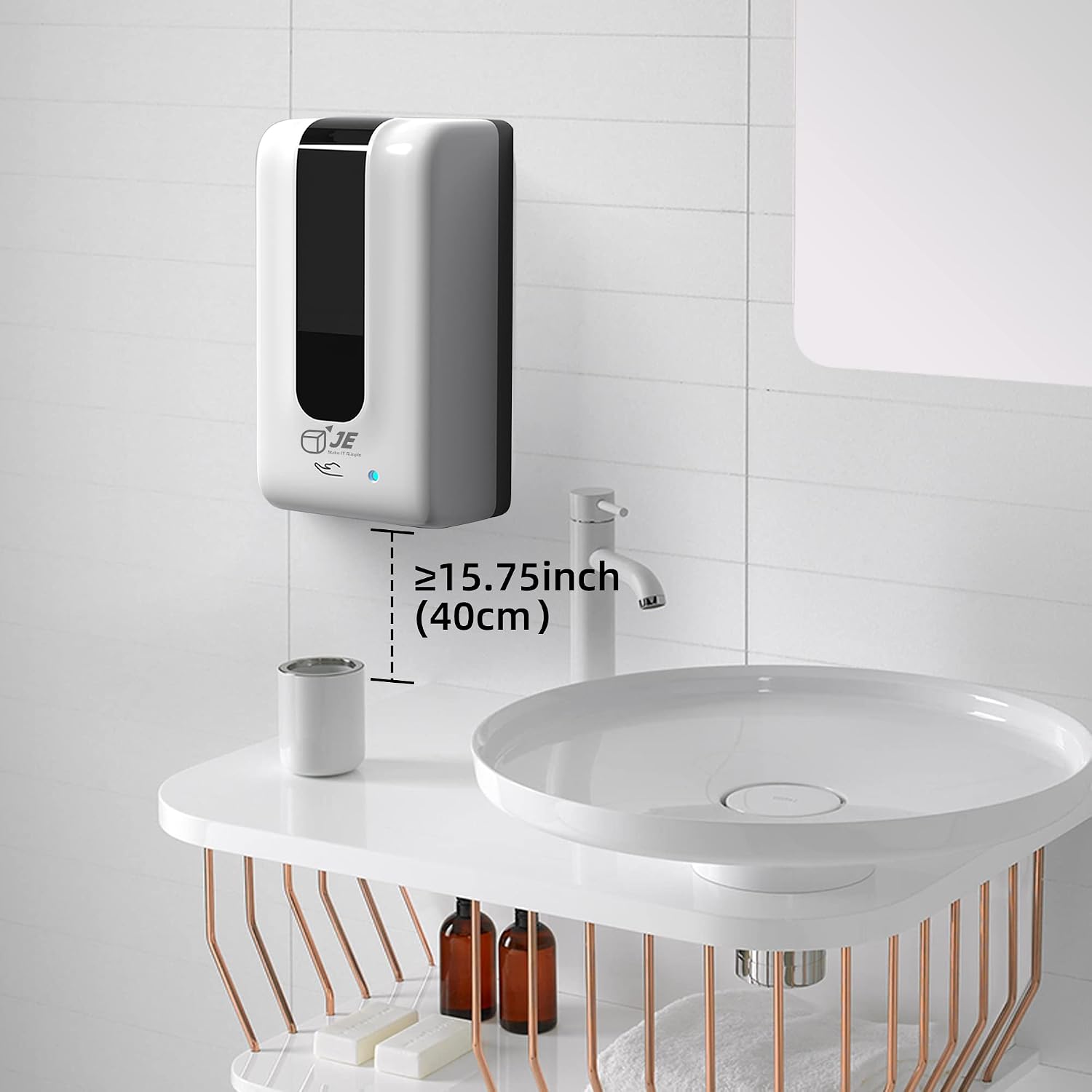 Automatic Hand Sanitizer Dispenser Wall Mounted, Touchless Spray Soap Dispenser 1200ml, Refillable Pump Hands Free Dispenser for Hotel, Office, Hospital, Church,Supermarket