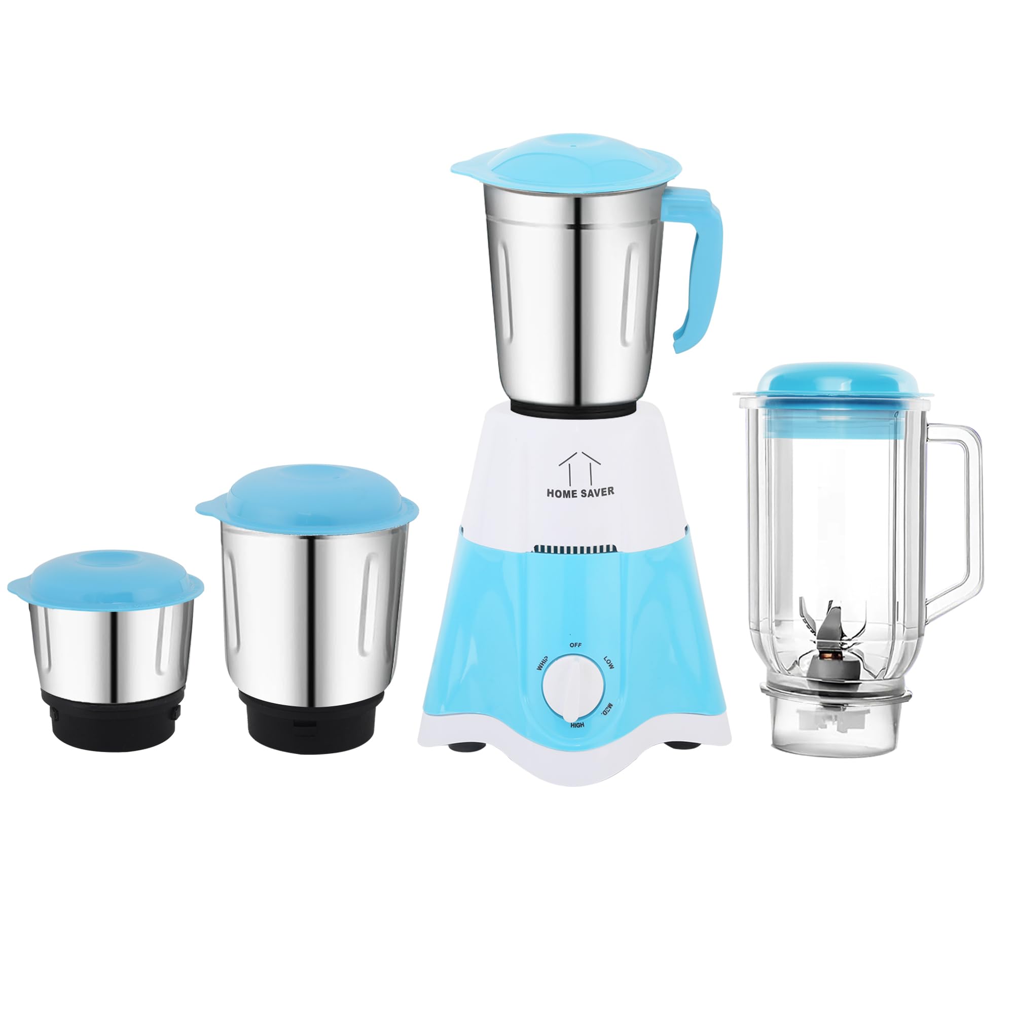 750watt Multi-Functional Juicer Mixer Grinder With 3 Sharp Stainlees Steel and 1 Juicer Jar For Grinding Mixing and Juicing | Mixer Grinder with 4 Jars Set | 1 Year Warranty (Primier Blue) (B0DFWQ6QLK) Amazon Price History, Amazon Price Tracker