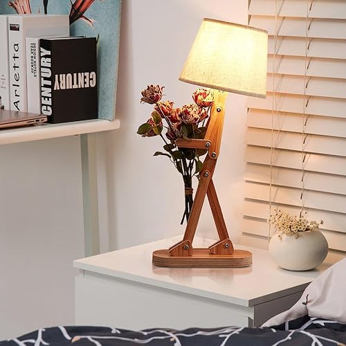 Miniatura 5 de Bonita lámpara de escritorio, lámpara de persona, lámparas de mesita de noche robot para sala de estar, lámparas únicas, luz de escritorio de