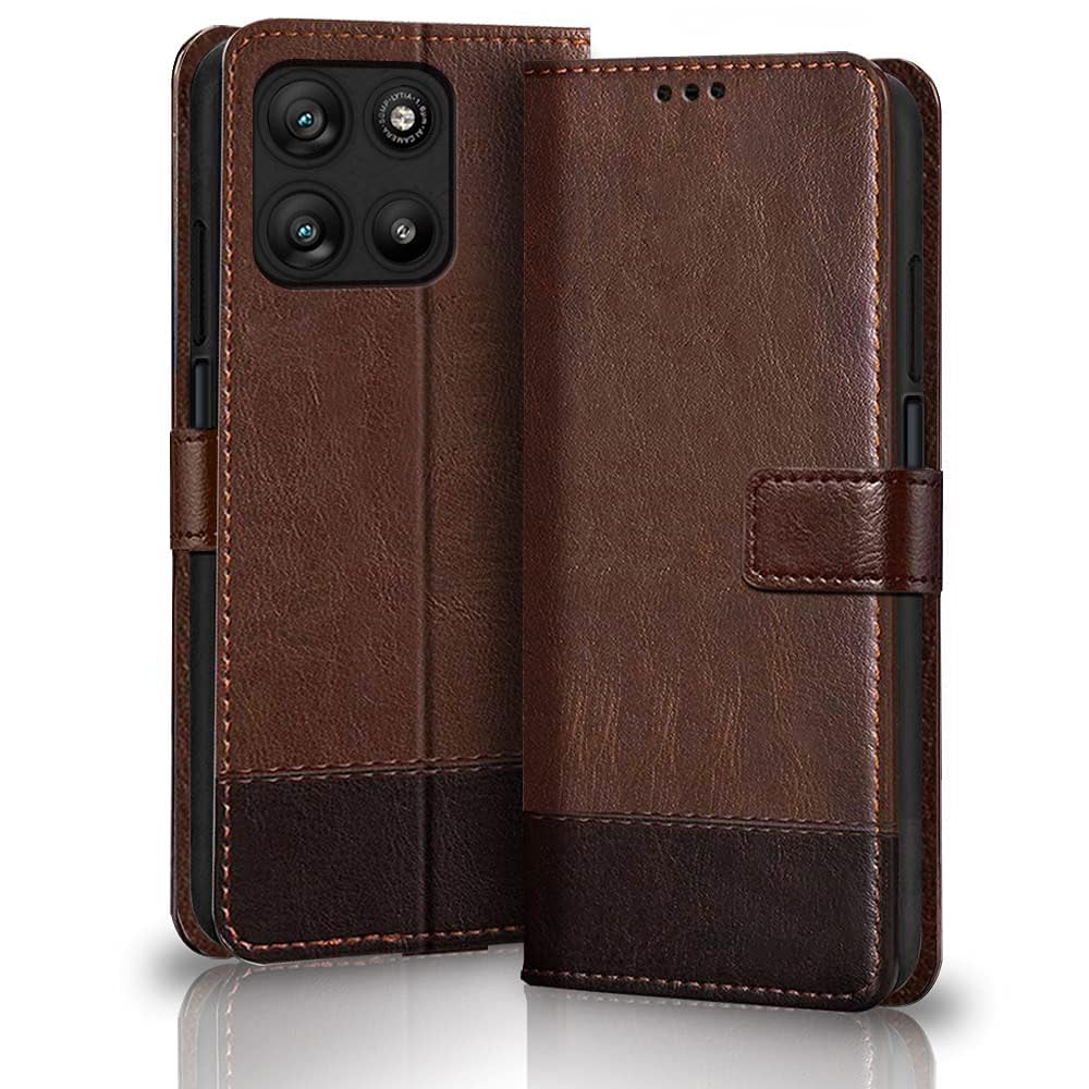 TheGiftKart Flip Back Cover Case for Motorola Moto G67 Power / G57 Power 5G | Dual-Color Leather Finish | Inbuilt Stand & Pockets | Wallet Style Flip Back Case Cover (Faux Leather, Blue & Sky) — Amazon image 11