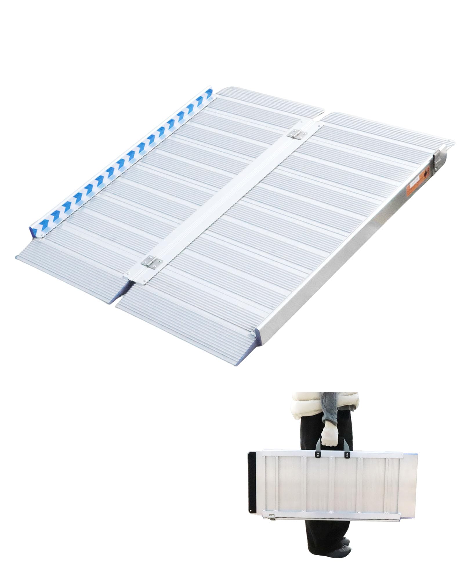 ANYBOY 91CM rampas para sillas de Ruedas,Resistencia de 300 kg,rampa Plegable Carga Silla de Ruedas,rampa minusvalidos portatil | 300 kg de carga, rampa de acceso para escaleras, antideslizante
