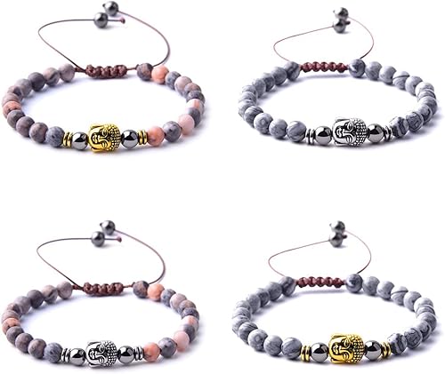 Miniatura 8 de rubyca Buda pulsera de perlas de conector pequeño Espiritual Espaciador de cobre para joyas, Dorado, 40 PCS