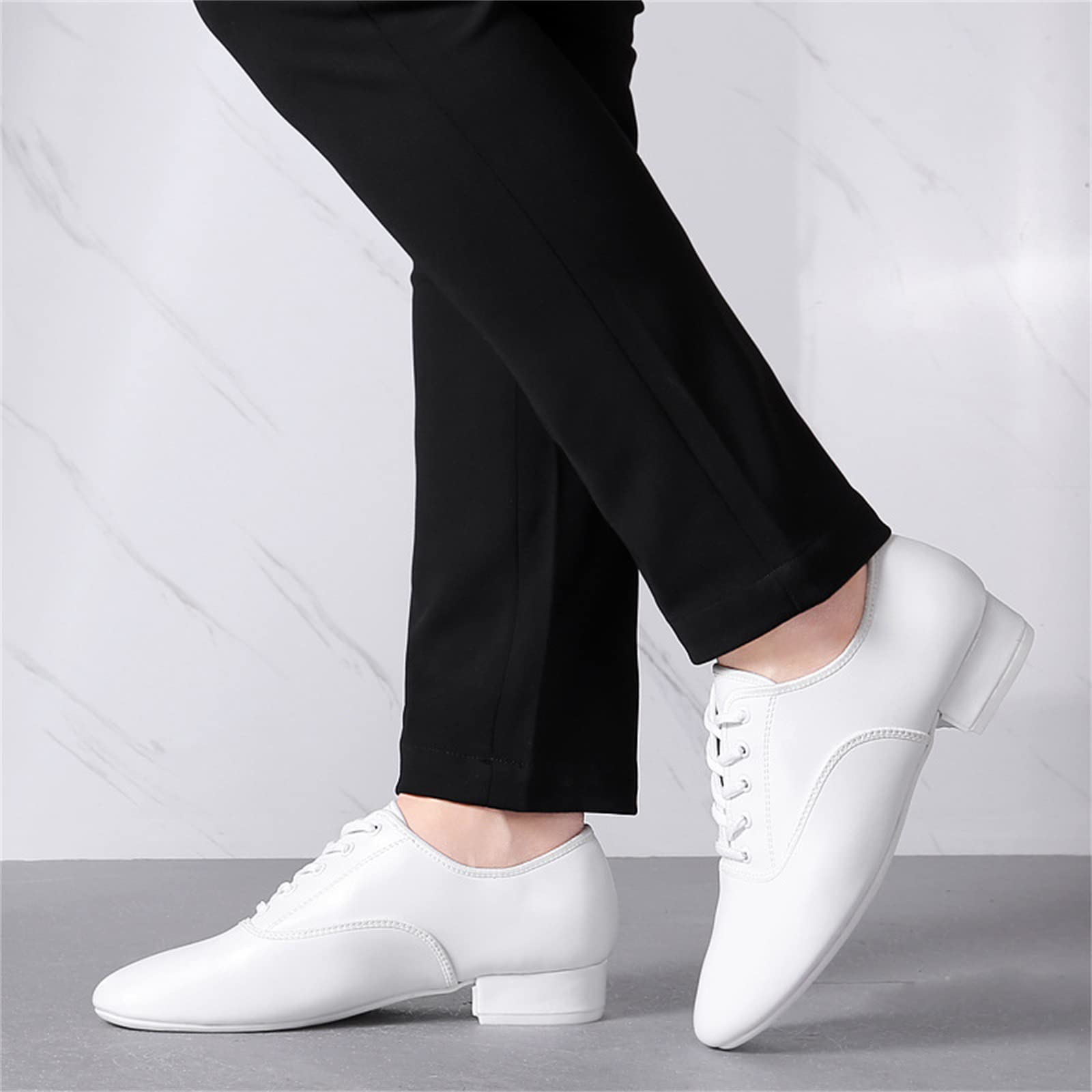 Zapatos De Baile para Hombre Zapatos De Baile Oxford Modernos Latinos Tacón Bajo Salón De Baile