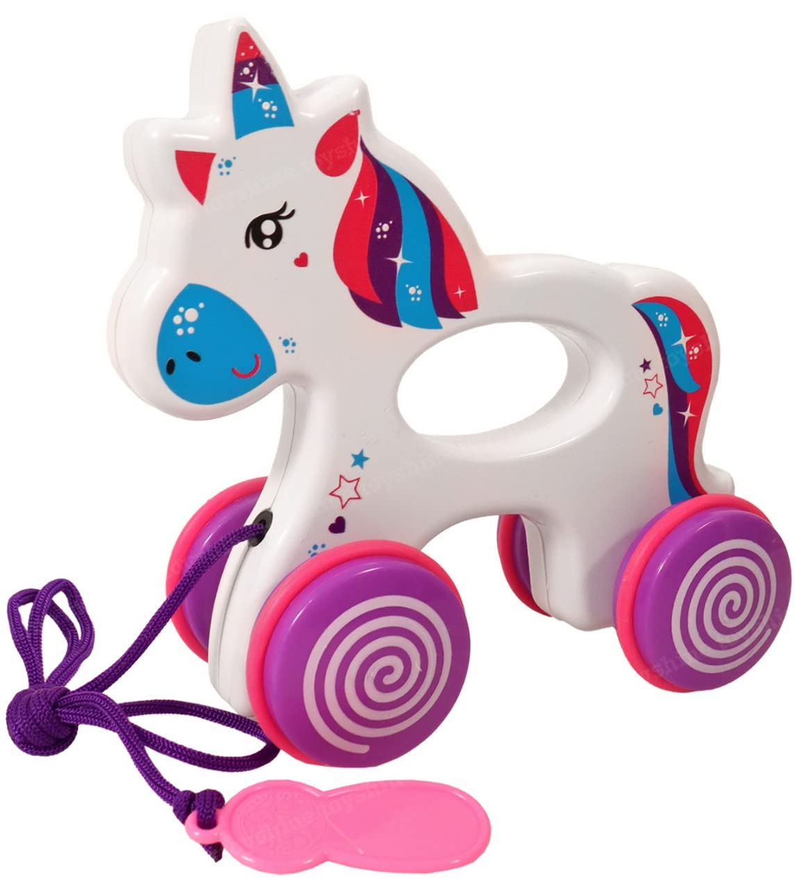 Buy Toyshine Pull Along Unicorn Toy Animal Pull Toy Solid Educational