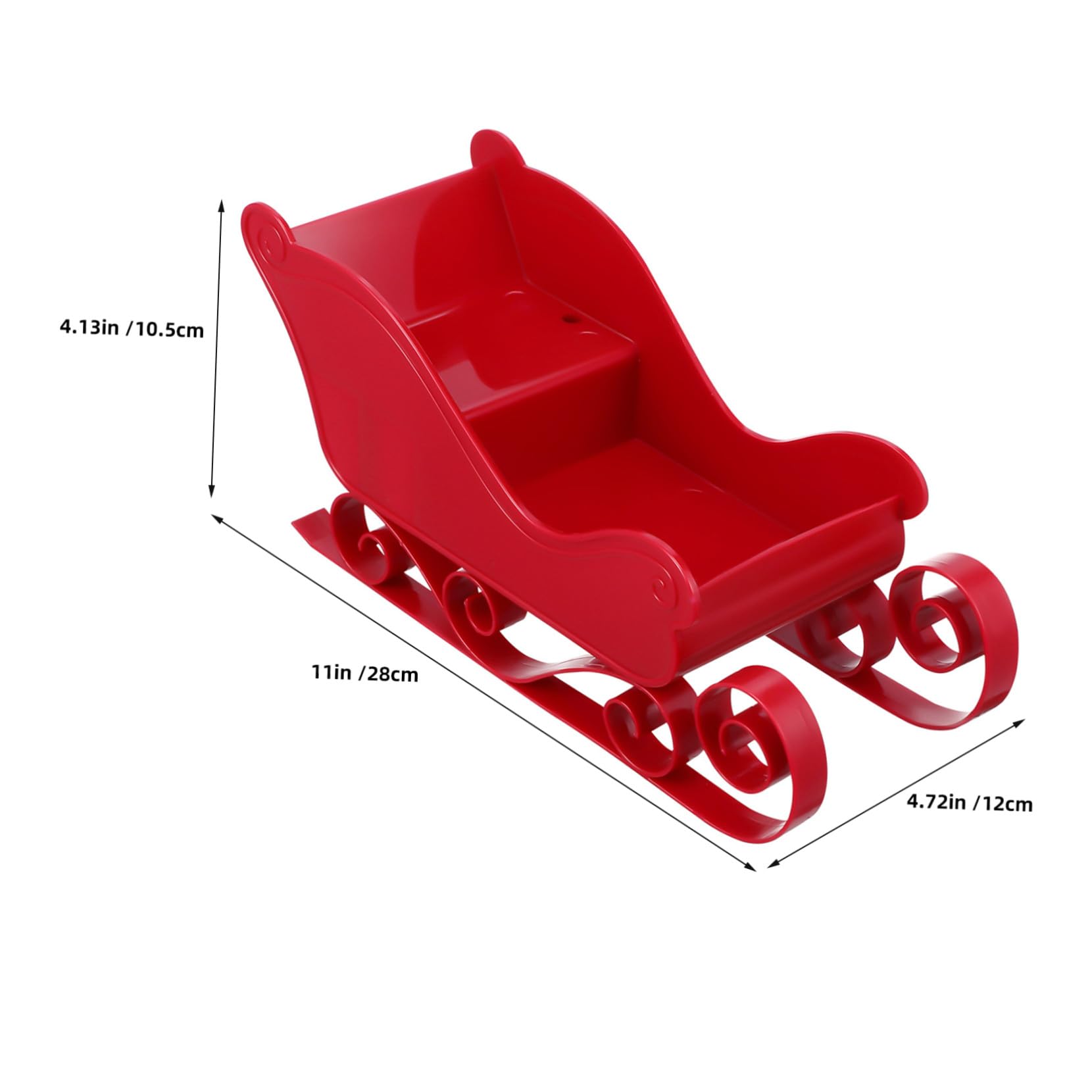 Cabilock 4stücke Teiliges Mini-schlitten-ornament Weihnachtsdeko Schlitten-tischdekoration für Party Snackschale aus Schlittenfigur für Weihnachtsbaum Deko für Weihnachtsfeier