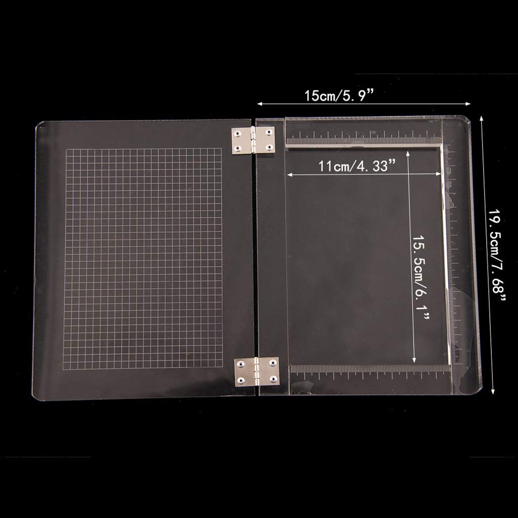 Blocco di timbri con manico trasparente per album fotografico per album fotografico timbri acrilici strumento di posizionamento 1