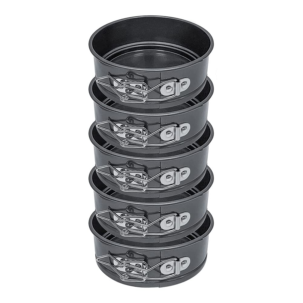 CTRLZS Cake Pan Set - Pack Of 5 Nonstick Round Baking Pans with Removable Bottom, Cake Pans for Mini Cheesecakes