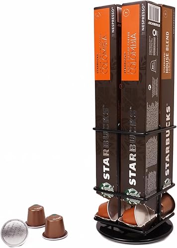 Nespresso - Soporte para cápsulas original, organizador giratorio de 360 grados, carrusel de almacenamiento, cápsulas, café, línea original, soporte