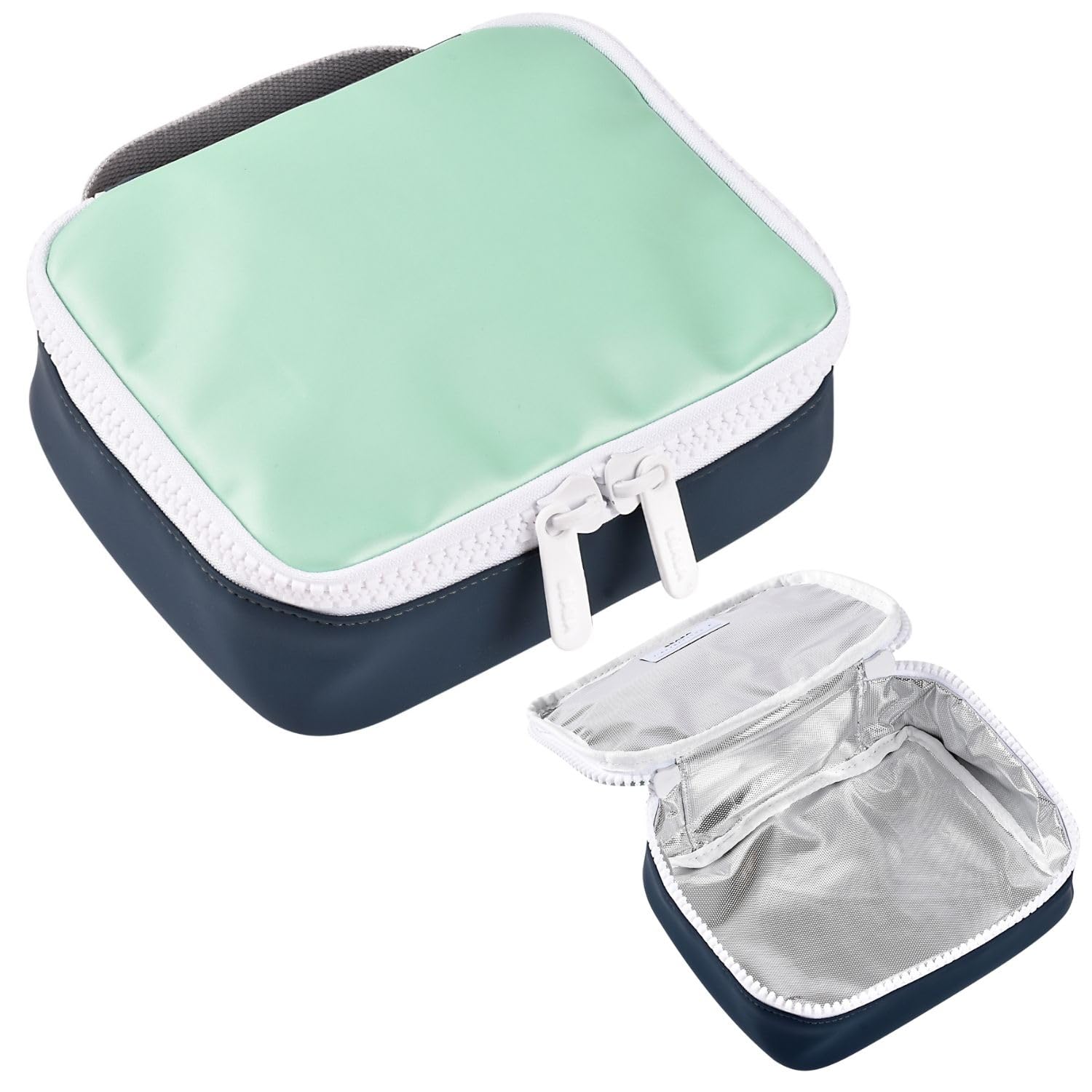 BÉABA, Insulated Lunch Bag, Lunch Box, Boite à Gouter, Isotherme, Waterproof, Name tag, Capacity 2,7L, Large Zip, Gum Effect, Faro, Matcha Latte