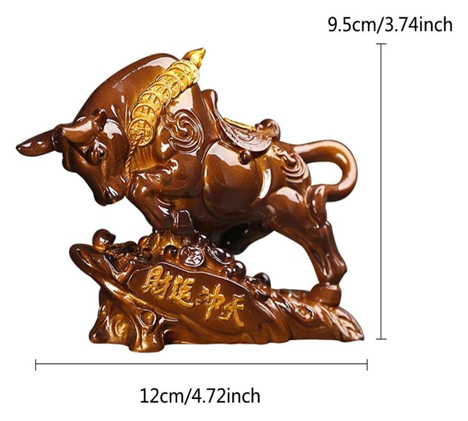 Decoración de Estatua Caballo, Escultura Mascota té, Bandeja, decoración Escritorio for el hogar(Gold)