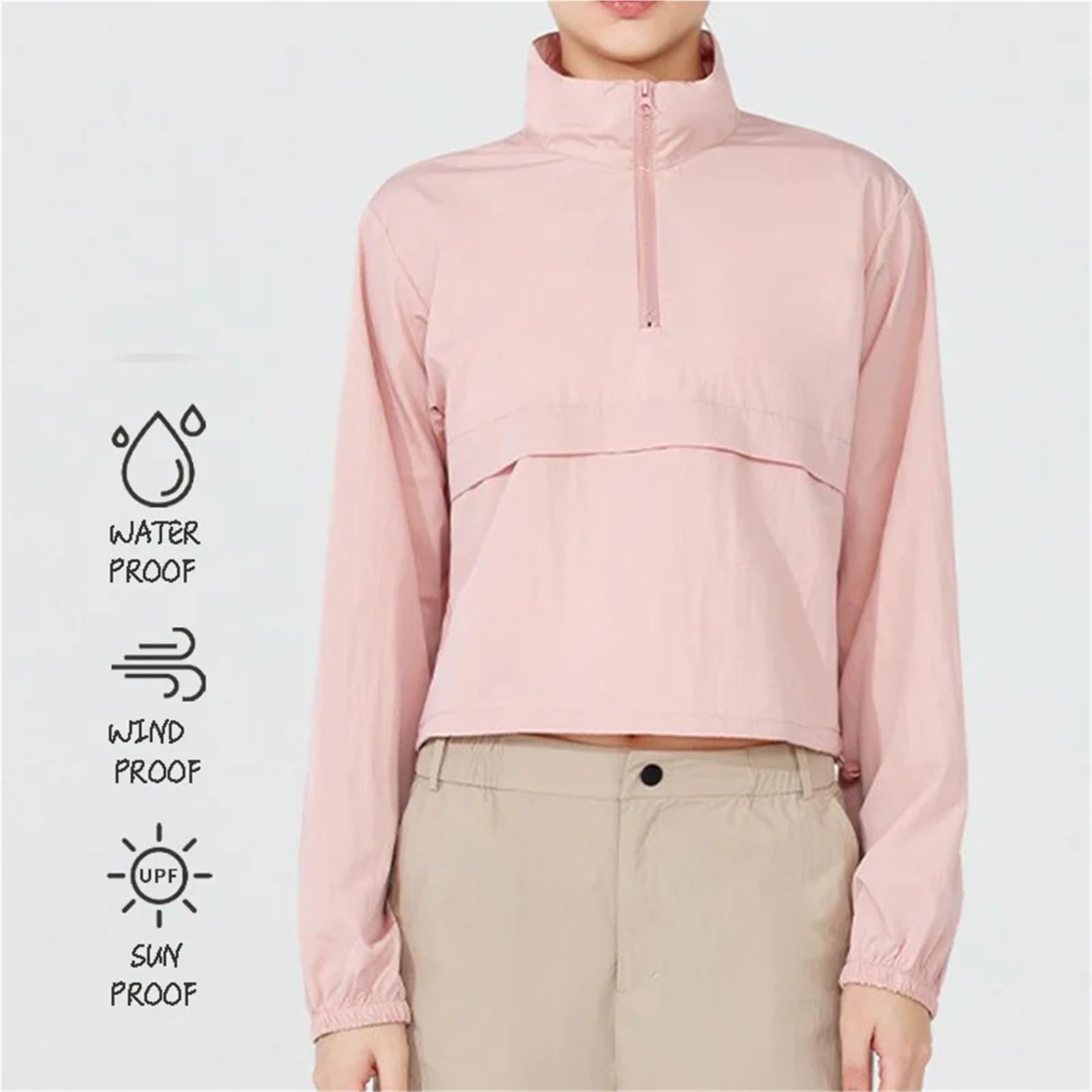 Chaqueta Deportiva Mujer Running Chaqueta ligera y resistente al viento for mujer, de manga larga, con protección solar, for yoga, informal, for deportes, senderismo running