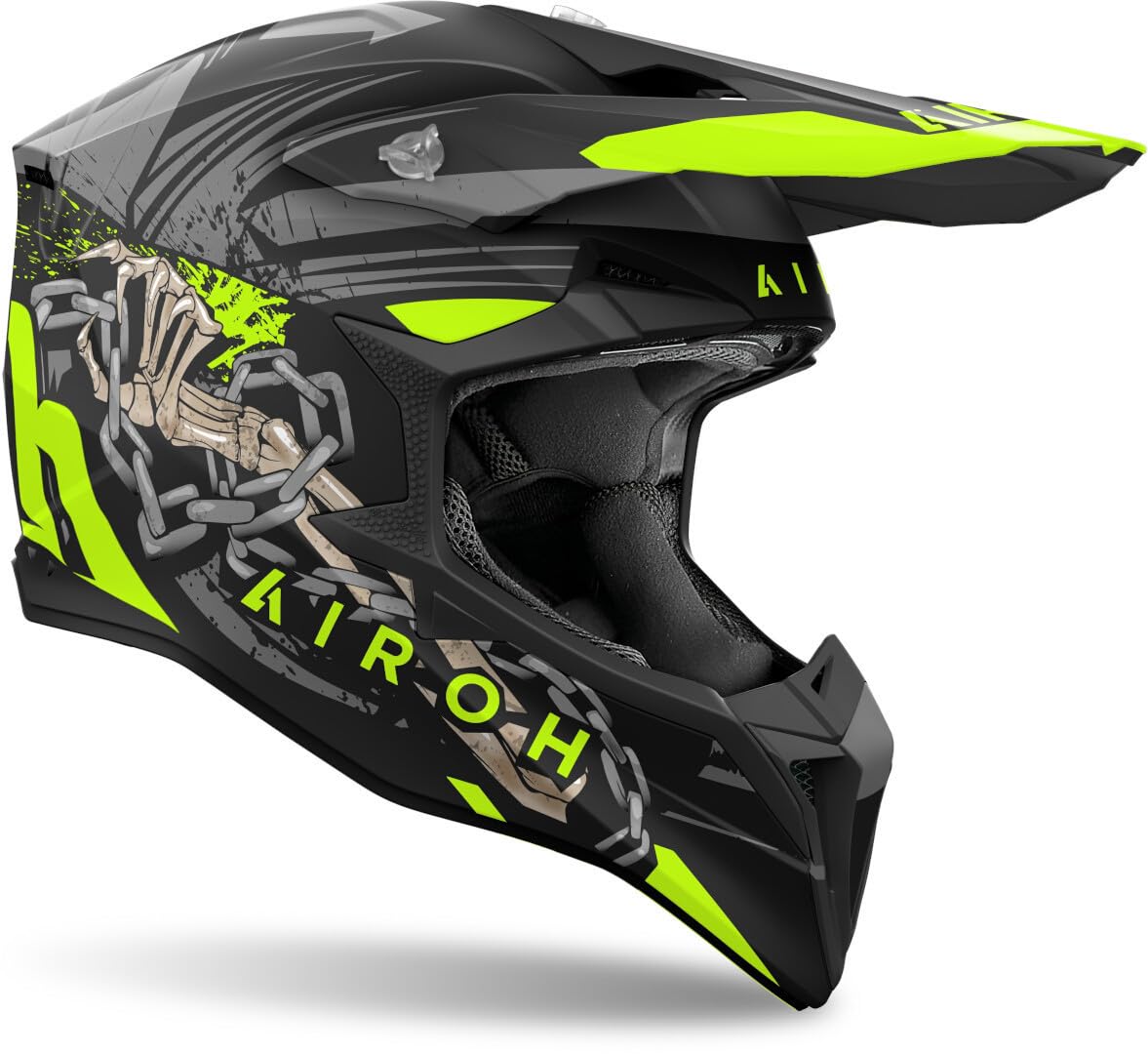 CASCO AIROH OFFROAD WRAAAP DARKNESS MATT S