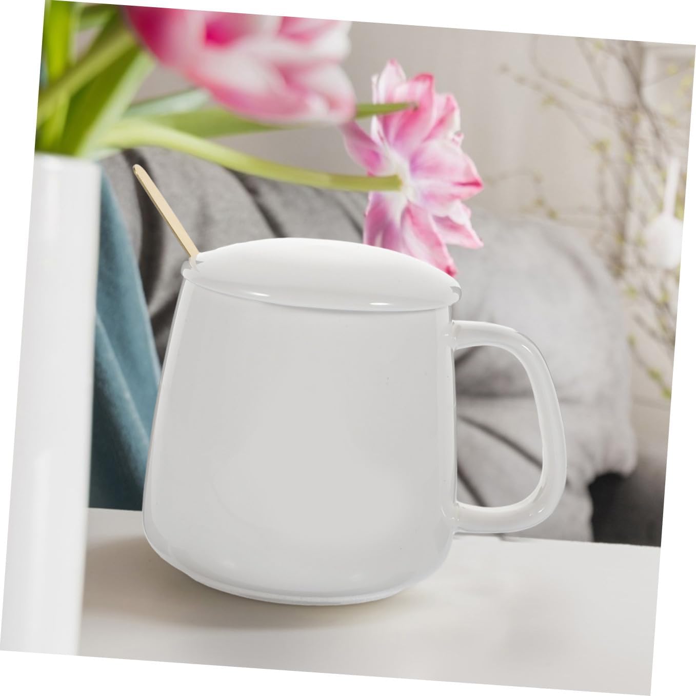 Ceramic Thermostat Cup Warmer USB Heating Pad 55℃ Gravity Induction Milk and Coffee Mug Warmer for Office Desk and Milk Heating