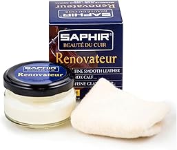 Saphir Beauté du Cuir Renovateur - Cleans, Nourishes, Protects and Shines - with Chamois Cleaning Cloth - 50mL