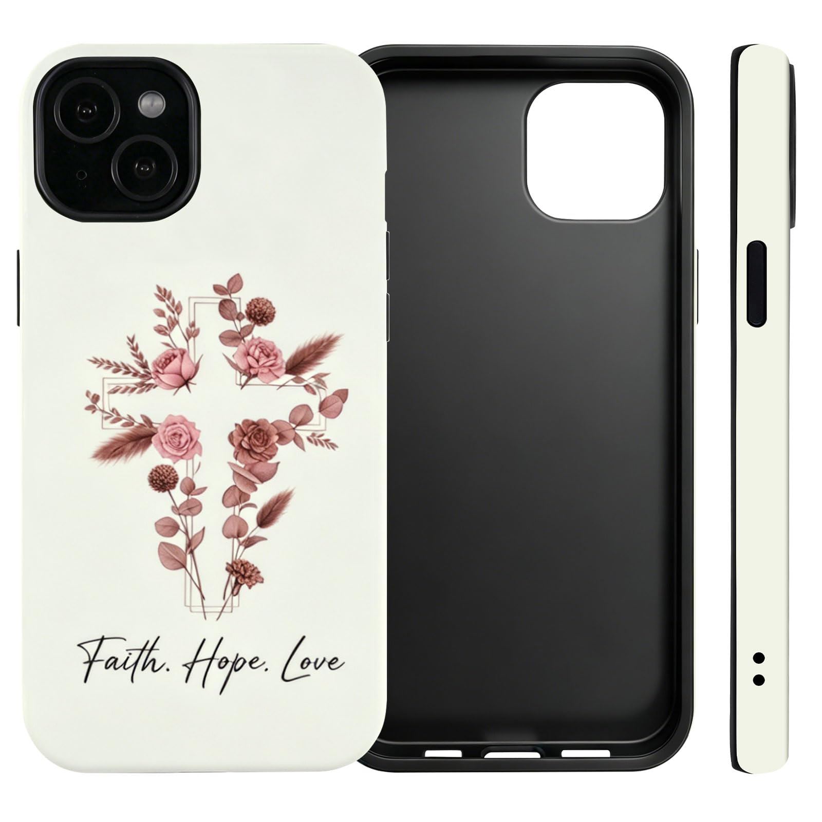 Cadeau religieux unique : coque iPhone 15 Plus chrétienne bohème mate - 8