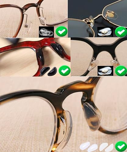 Miniatura 6 de EYEGLASSTOR Almohadillas para la nariz, almohadillas antideslizantes para la nariz, almohadillas adhesivas para la nariz, almohadillas de silicona