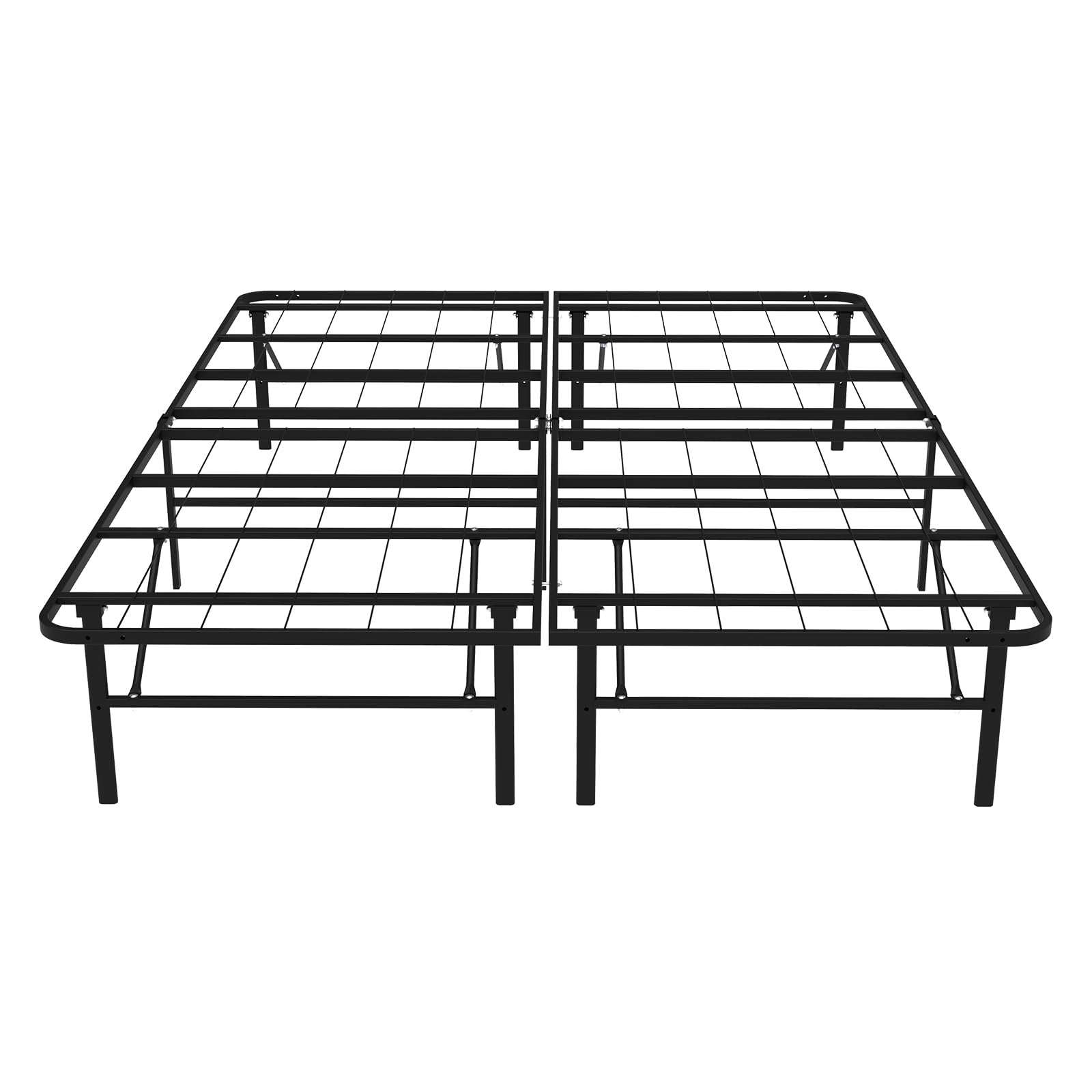 Photo 1 of FurniEdge 14 Inch Foldable Queen Size Bed Frame, Heavy Duty Metal Platform Bed with Underbed Storage, Noise Free, Tool-Free Easy Assembly, No Box Spring Required