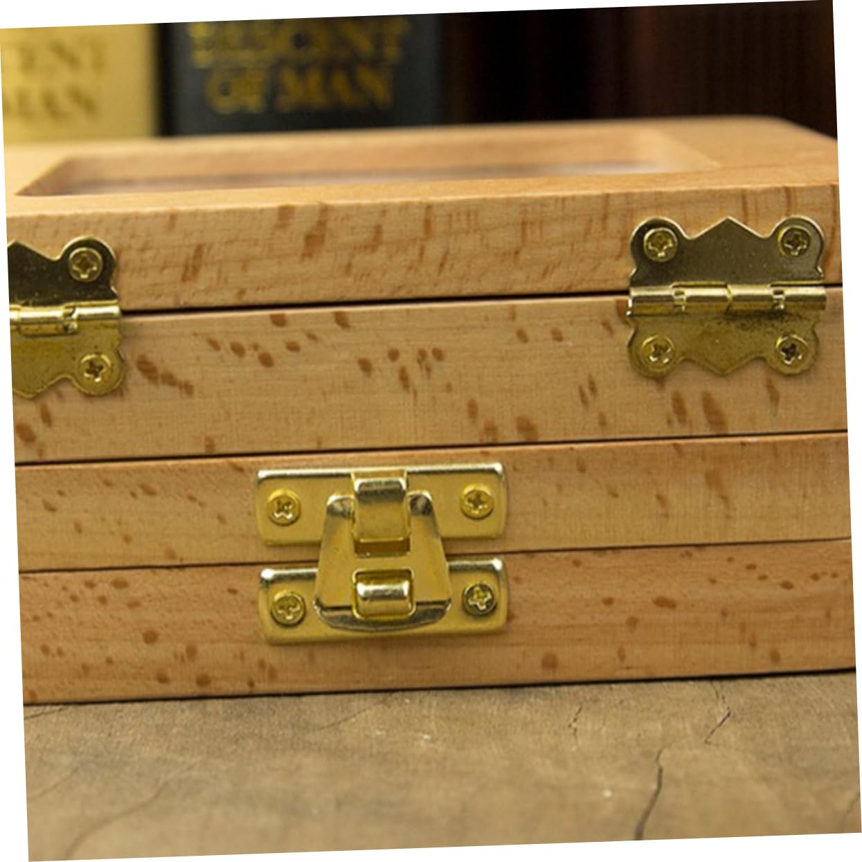 3 piezas Contenedor fetal de for niños Organizador de recuerdos de madera for niños Caja de almacenamiento de de madera Soporte de hada de los Marco de fotos conmemorativo Bambú hombres y mujeres conm