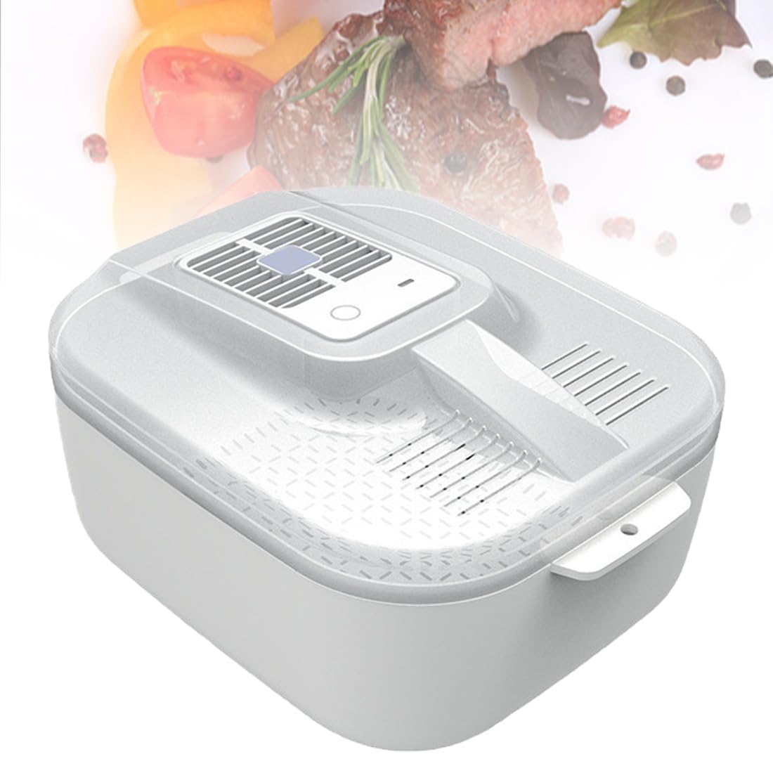 KJZQXYX Frozen Meat Defrosting Tray,Quick Thawing Basket,with Two Gear Speed Adjustment, for Efficient Thawing Of Meat, Fish, Chicken and Steak