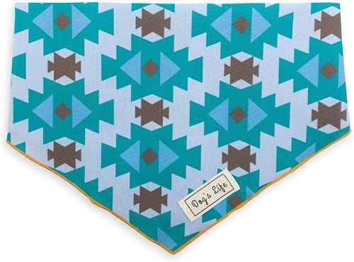 Dog's Life Indian Doga Bandana, Small, 03 Blue