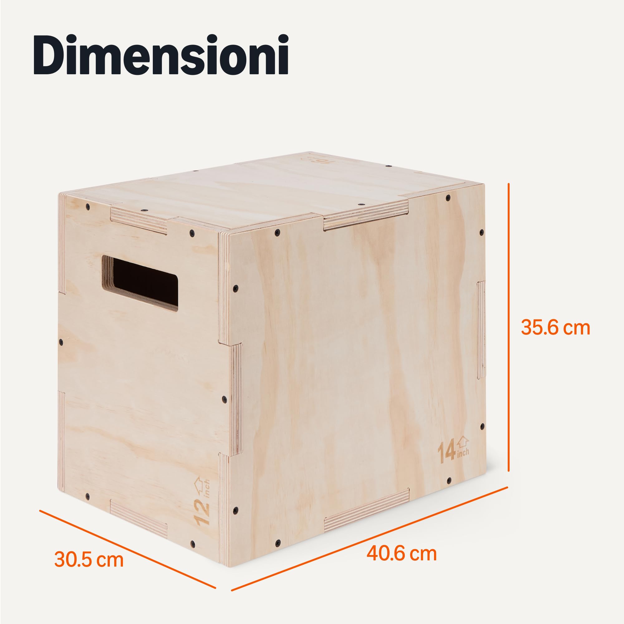 Amazon Basics Plyometric Jump Box, Plyo Box for Home Gym