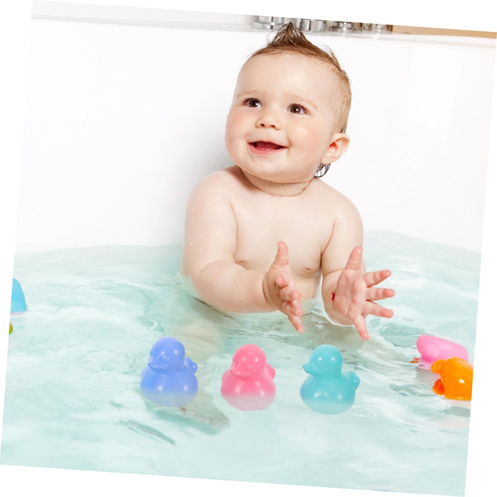 TOYANDONA 64pezzi Giocattoli per Ragazzo Ragazza Ragazza per Piscina Accessori per Bagnetto Palline Colorate Forma di Anatra Giocattoli per Doccia Giocattolo per Bagnetto per Ragazzo